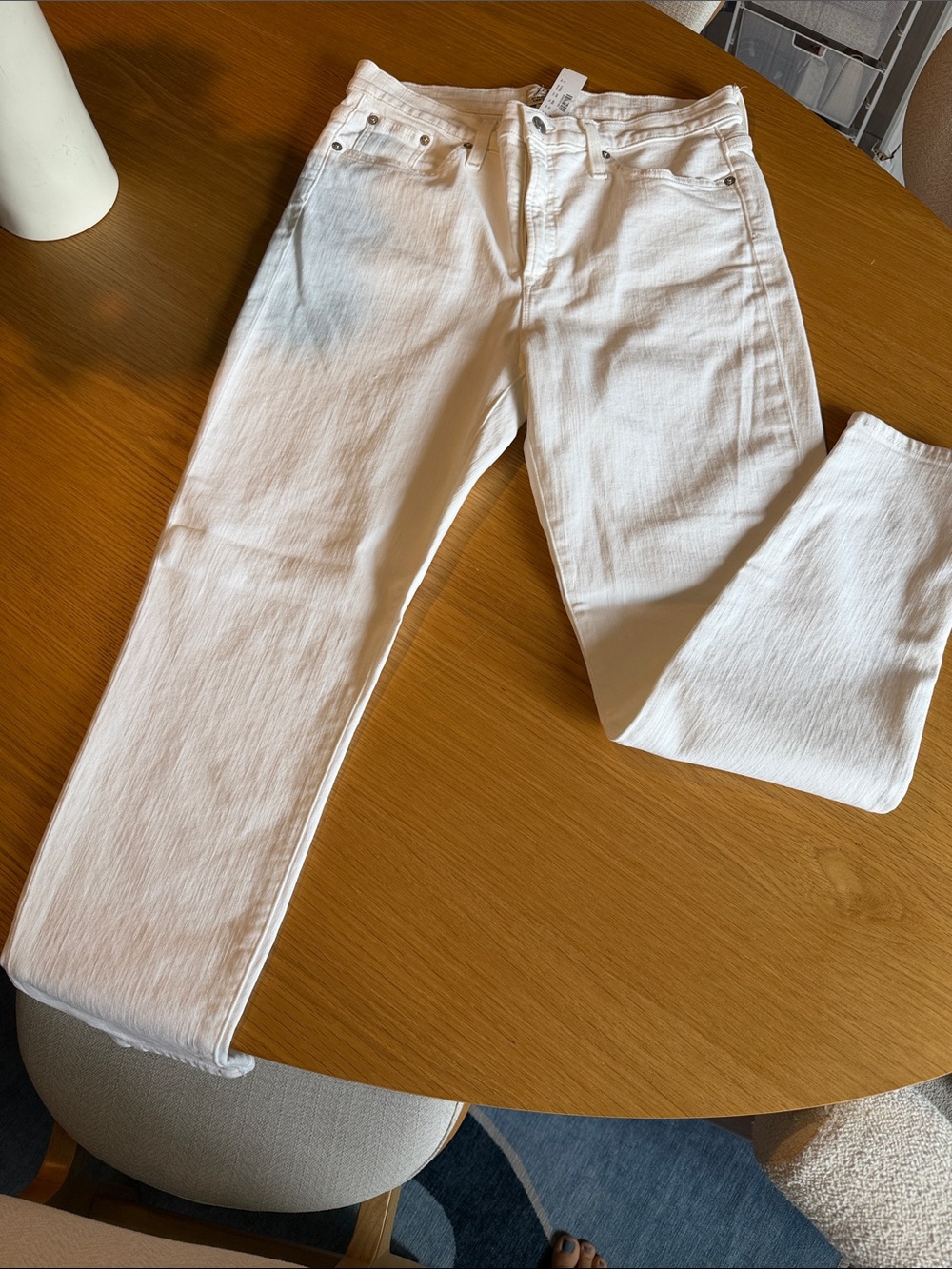 J. Crew White Straight-Leg Women's Jeans